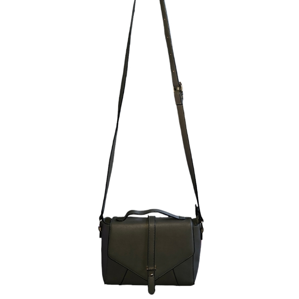 Catmicoo Vegan Leather Buckle Flap Crossbody Adjustable Strap Purse